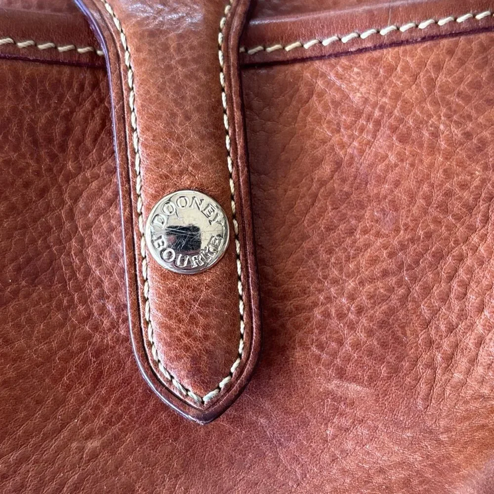 Dooney & Bourke Florentine Leather Small Lucy Hobo Tan Shoulder Bag - Picture 2 of 16